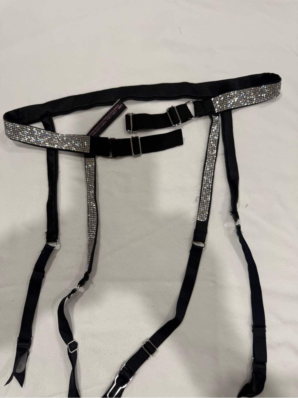 Victoria's Secret Black Rhinestone Strap Harness